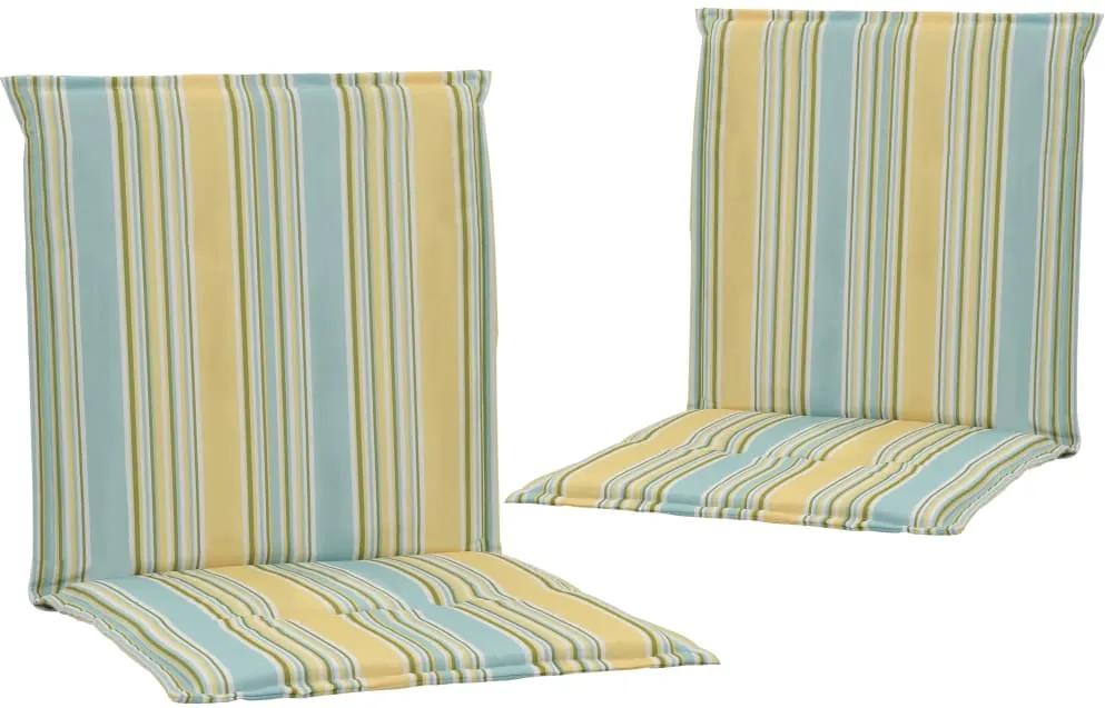 Almofadões para cadeiras de jardim 2 pcs 100x50x3 cm multicolor
