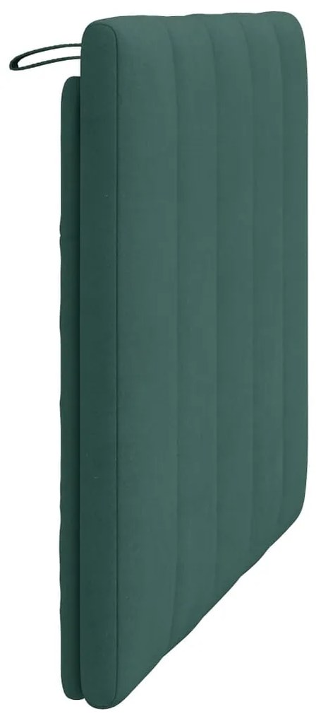 Almofadão de cabeceira 100 cm veludo verde-escuro