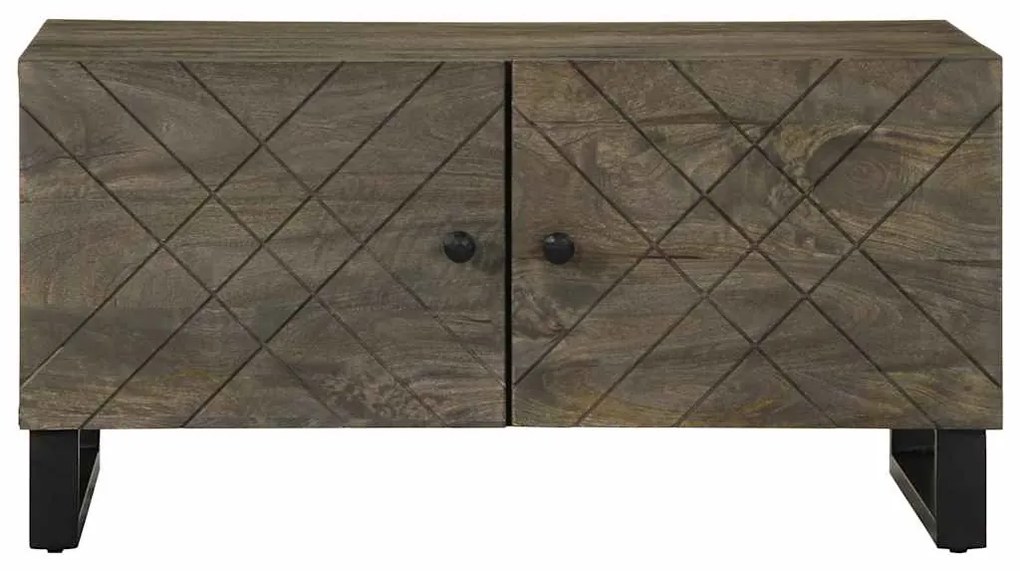 Mesa de centro 80x50x40 cm madeira de mangueira maciça preto