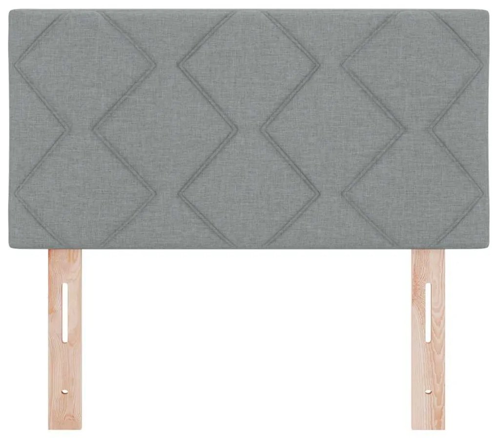 Cabeceira LED Conjunto de 2 Cinza claro Tecido, Madeira 80 cm