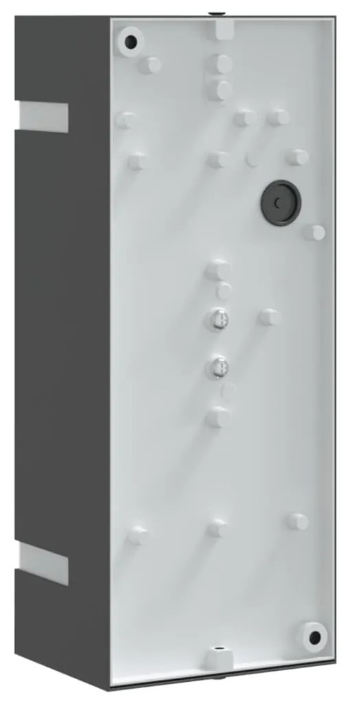 Candeeiro de parede para exterior aço inoxidável preto