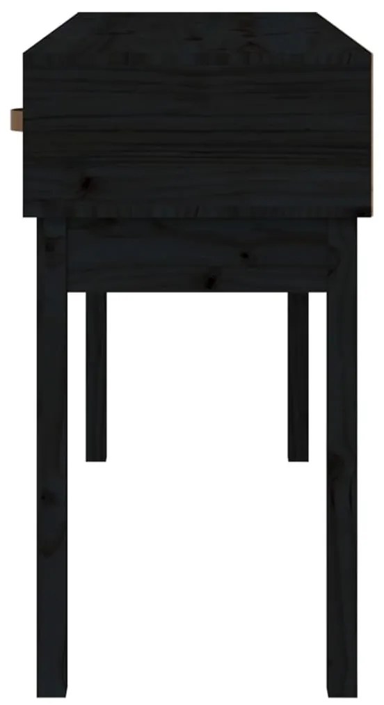 Mesa consola 114x40x75 cm madeira de pinho maciça preto