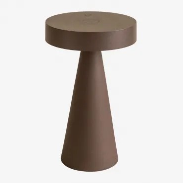 Lâmpada De Mesa Led Sem Fios Em Ferro Catinca Castanho Café - Sklum