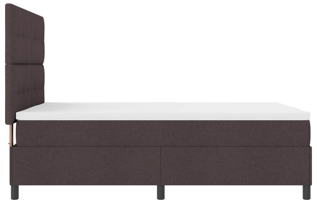 Cama Box com Colchão Castanho 140x200 cm Tecido