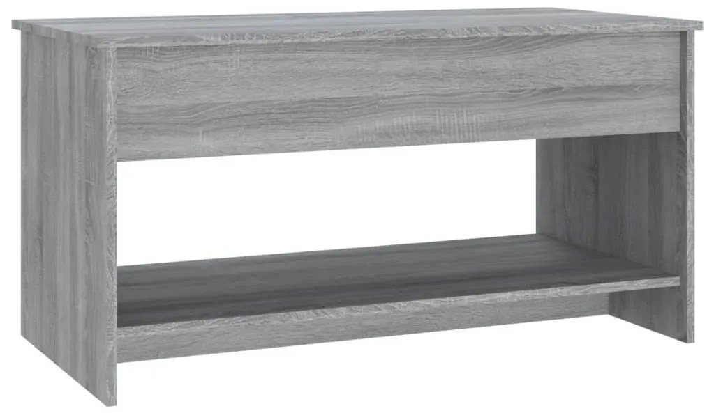 Mesa de centro 102x50x52,5 cm madeira processada sonoma cinza