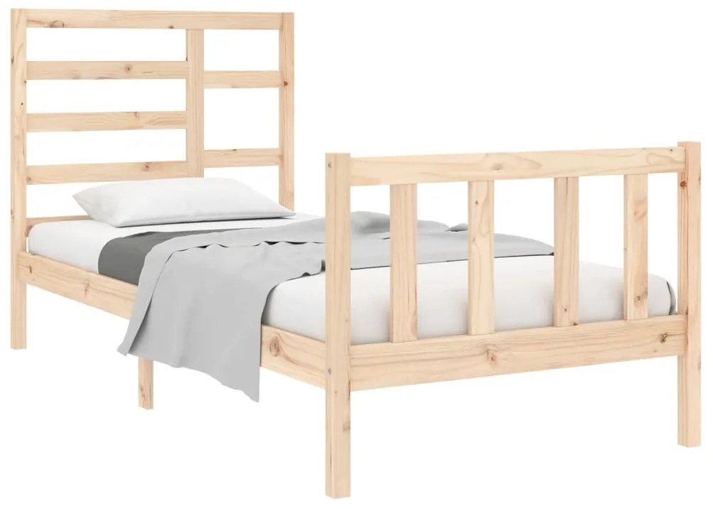 Estrutura cama pequena solteiro 75x190 cm madeira maciça