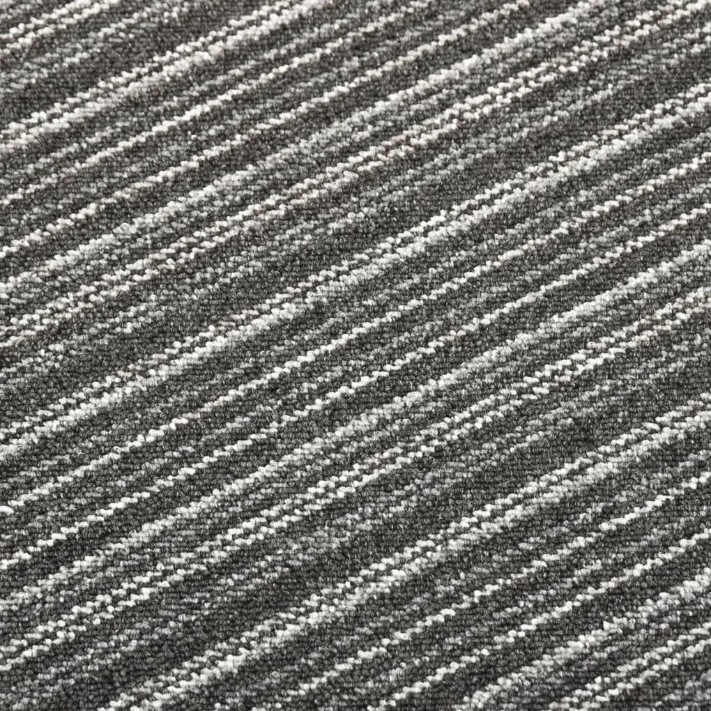 Ladrilhos carpete p/ pisos 20 pcs 5 m² 50x50cm riscas antracite