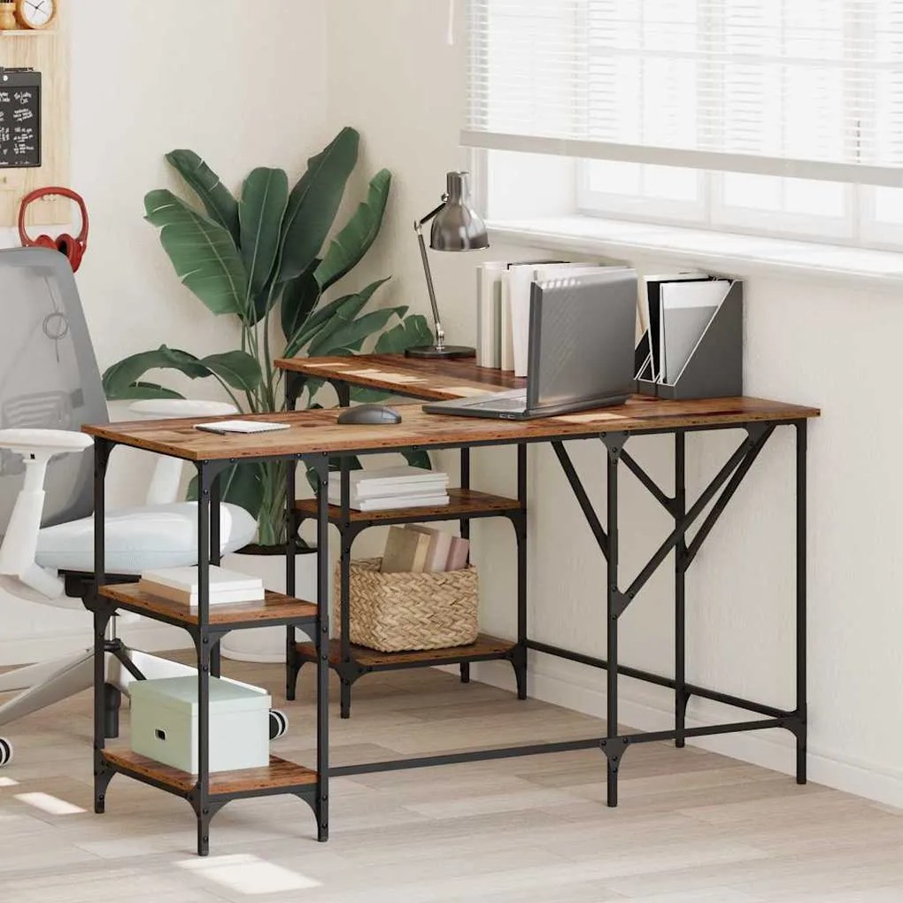 vidaXL Mesa Madeira Antiga 139 x 139 x 75 cm Madeira processada