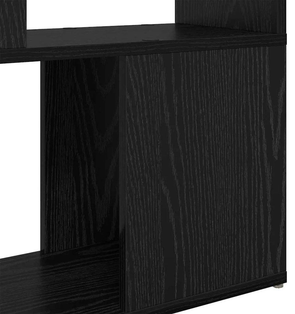 Estante Carvalho preto Madeira de engenharia 60 x 24 x 124 cm