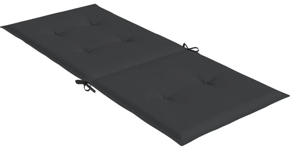 Almofadões para cadeiras altas de jardim 4 pcs tecido preto