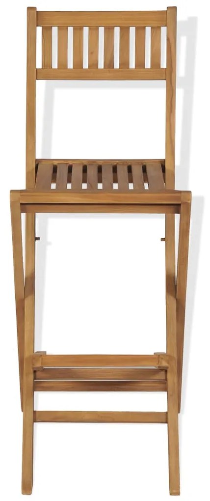 Conjunto de bistrô c/ cadeiras dobráveis 3 pcs madeira teca
