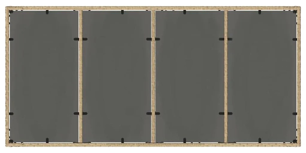 Conjunto de Jantar para Jardim 7 pcs Bege 190 x 90 x 75 cm