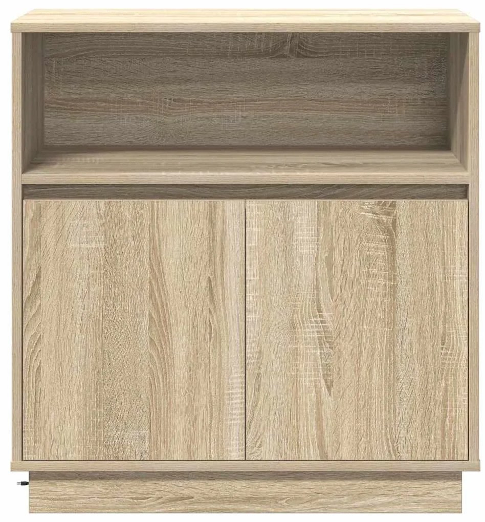 Sideboard com LED Carvalho Sonoma 71x34,5x75 cm em Madeira Ingienirada