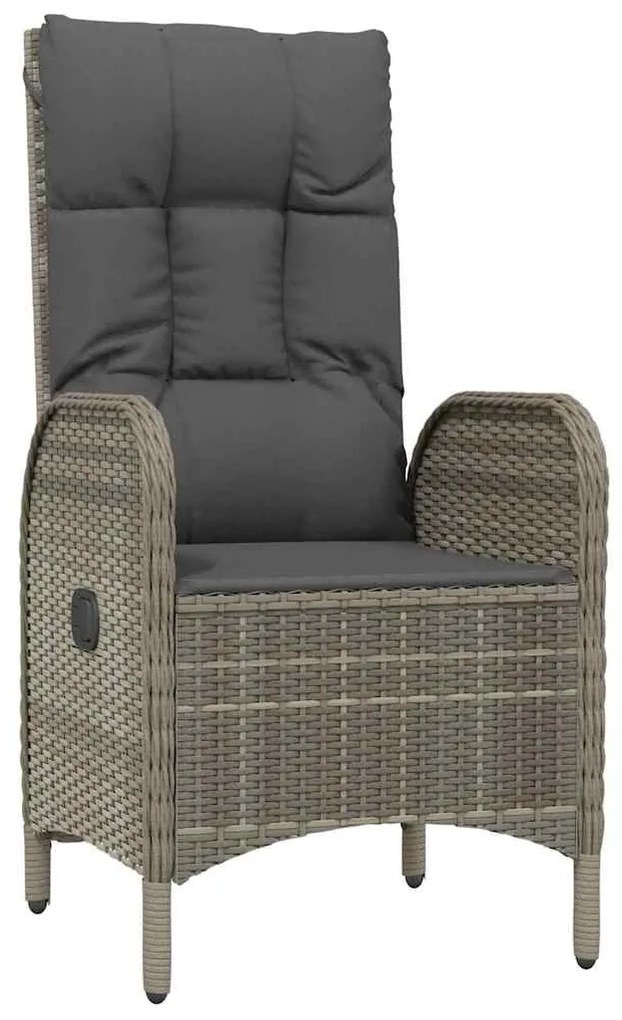 Conjunto de jantar para o jardim com 5 peças em rattan poligrey