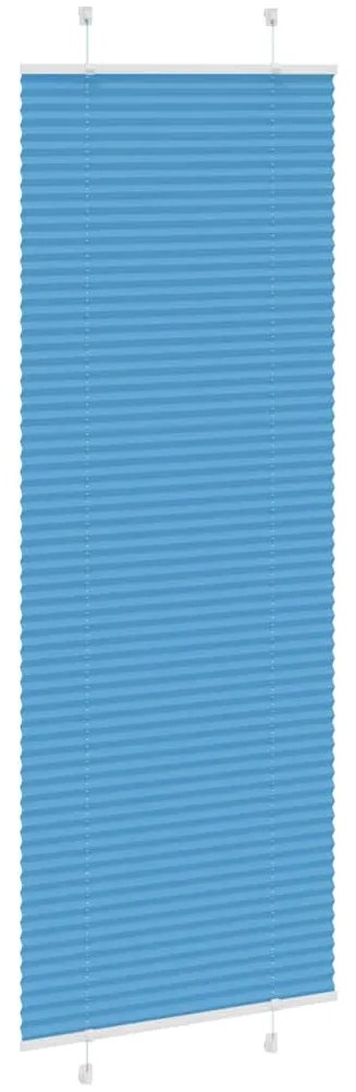 Azul Plissada Cega 80x200 cm Largura Tecido 79,4 cm Poliéster