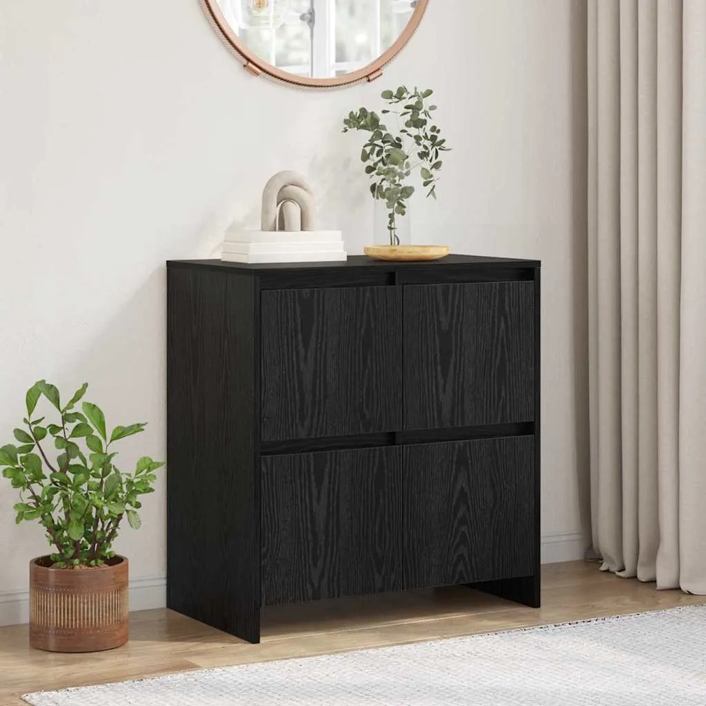 vidaXL Buffet Carvalho preto 70 x 41 x 75 cm Madeira processada