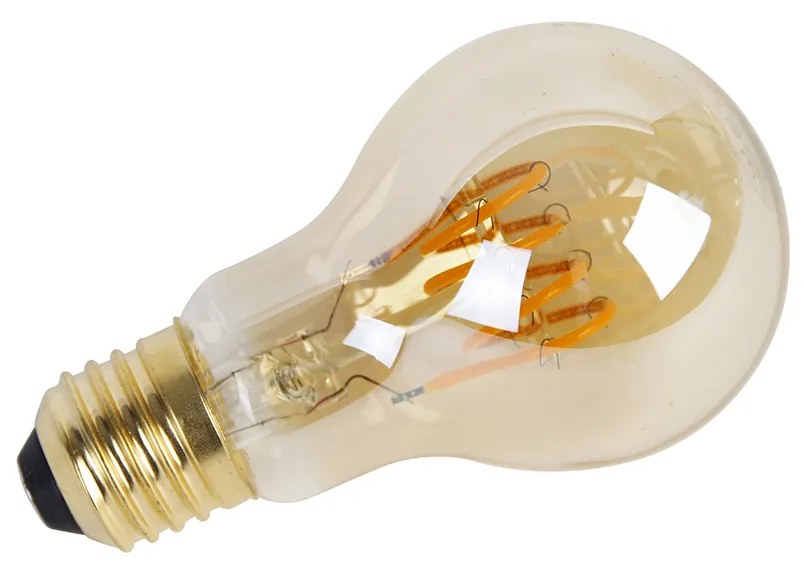 Conjunto de 5 Lâmpadas LED Espiral Reguláveis E27 A60 Goldline 4W 270 lm 2200K