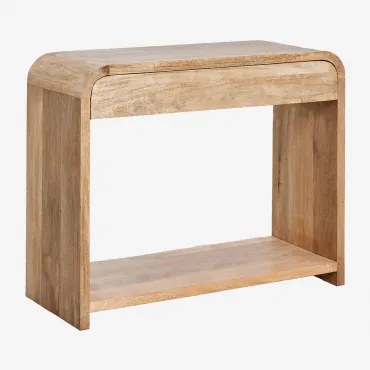 Consola De Entrada Em Madeira De Manga E Mdf Shelby Madeira De Manga & ↔︎ 120 Cm - Sklum