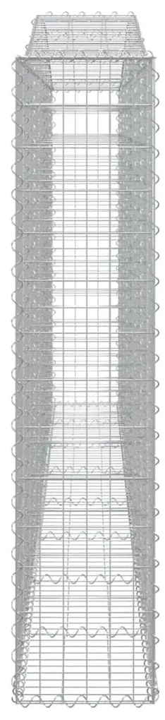 Cestos gabião arqueados 2pcs 400x30x140/160cm ferro galvanizado