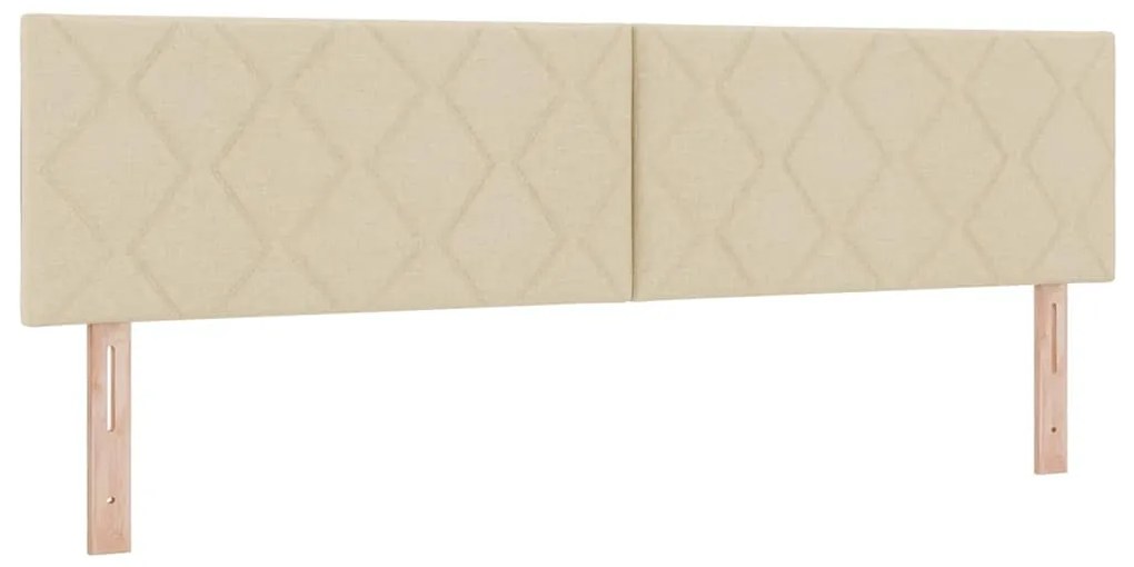 Cama Box Spring com Colchão em Tecido Creme, 180x200 cm