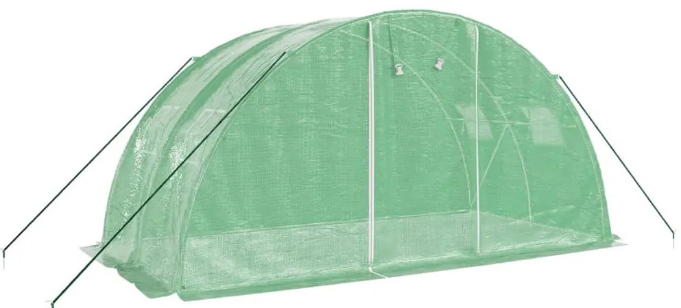 Estufa com estrutura de aço 8 m² 4x2x2 m verde