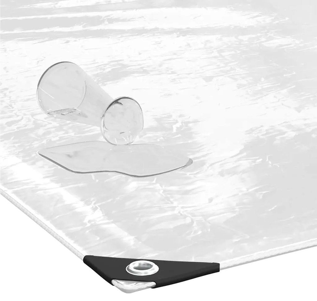 Encerado transparente com ilhós 1x3 m PVC