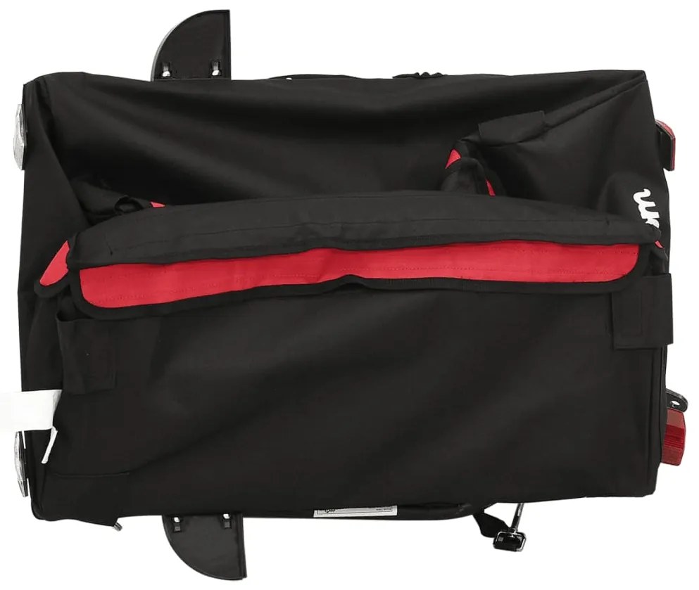 Reboque para bicicleta 30 kg ferro preto e vermelho