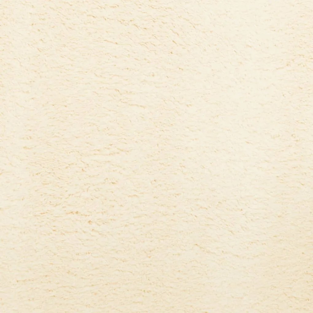 Tapete pelo curto macio e lavável HUARTE 160x230 cm cor creme