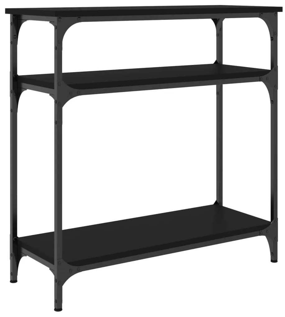 Mesa consola 75x29x75 cm derivados de madeira preto