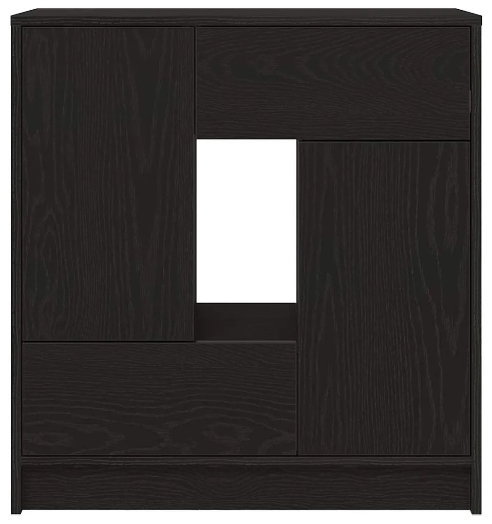 Aparador c/ gavetas e portas 70,5x34x74,5 cm carvalho preto