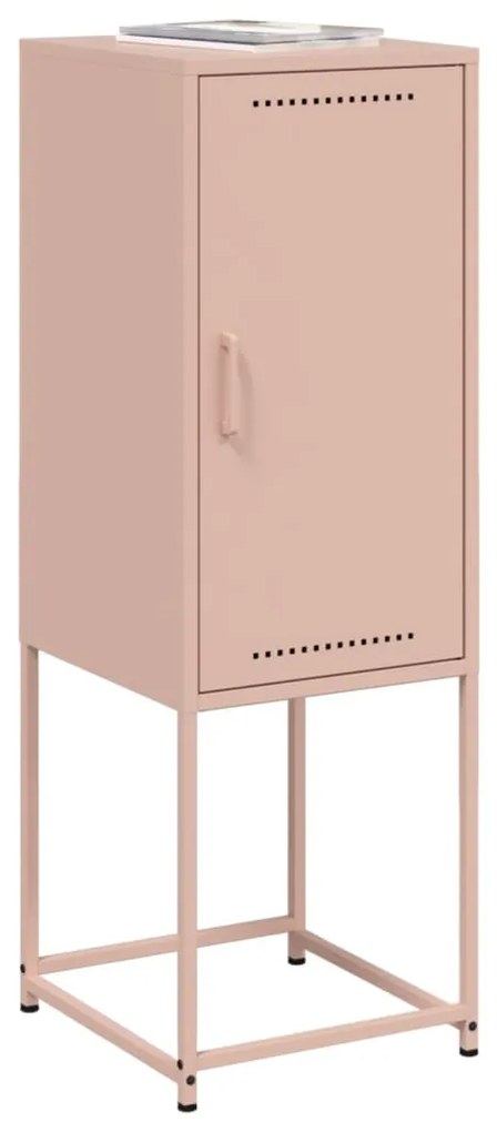 Aparador alto 36x39x107 cm aço rosa