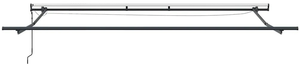 Toldo Retrátil Automático com Listras LED Multicoloridas 450x300 cm