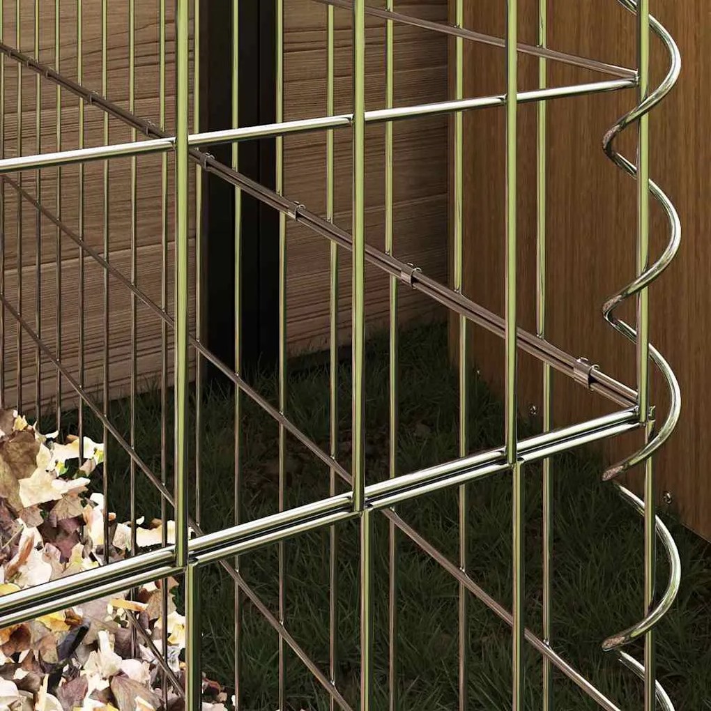 Composteira de Jardim 100x100x100 cm em Aço Galvanizado