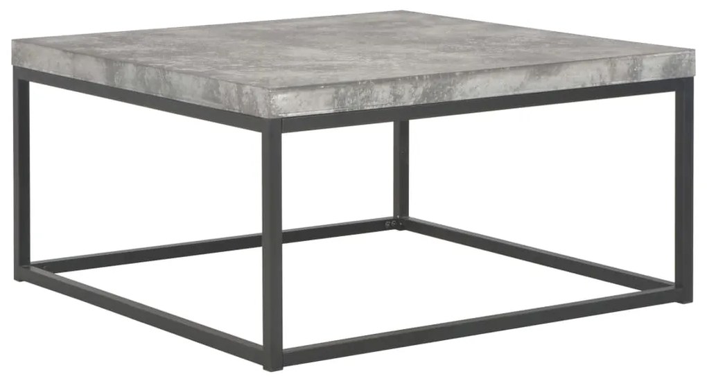 vidaXL Mesa de centro 75x75x38 cm aspeto cimento