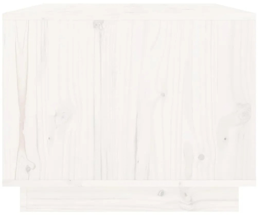 Mesa de centro 80x50x40 cm madeira de pinho maciça branco