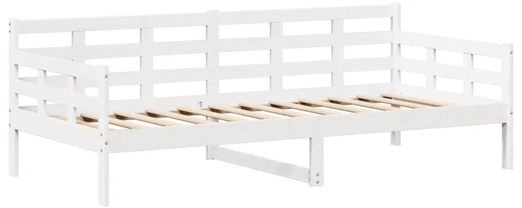 Conj. sofá-cama e banco c/ telhado 90x190cm pinho maciço branco