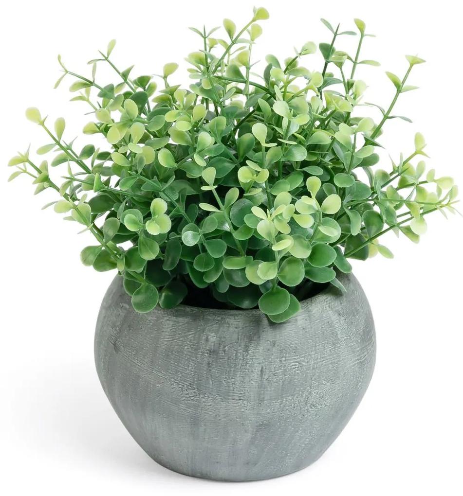 Kave Home - Eucaliptus artificial em vaso cinzento