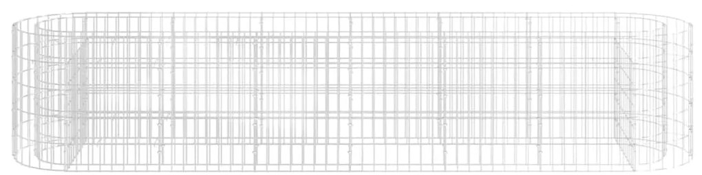 Canteiro elevado/cesto gabião 260x50x50 cm ferro galvanizado