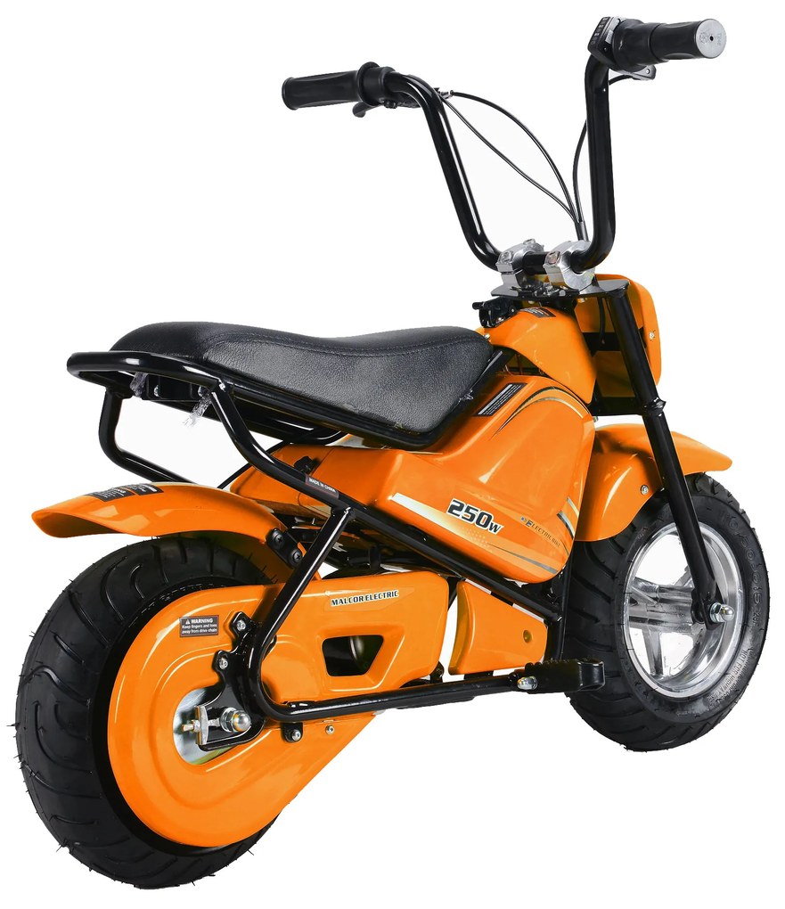 MINIMOTO INFANTIL ELÉTRICO MTR MALCOR 250W LARANJA