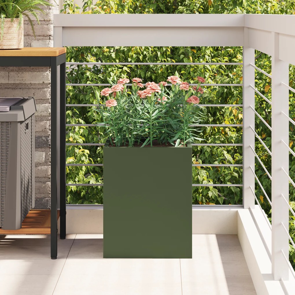 Vaso de Jardim Verde Azeitona 50 x 32 x 40 cm