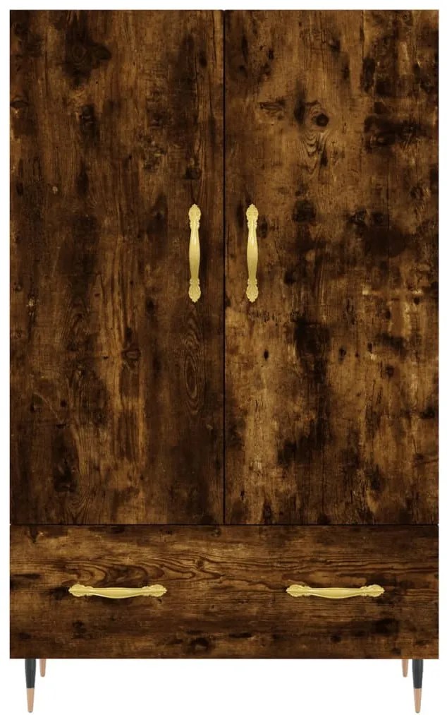 Armário alto derivados de madeira 69,5x31x115cm carvalho fumado