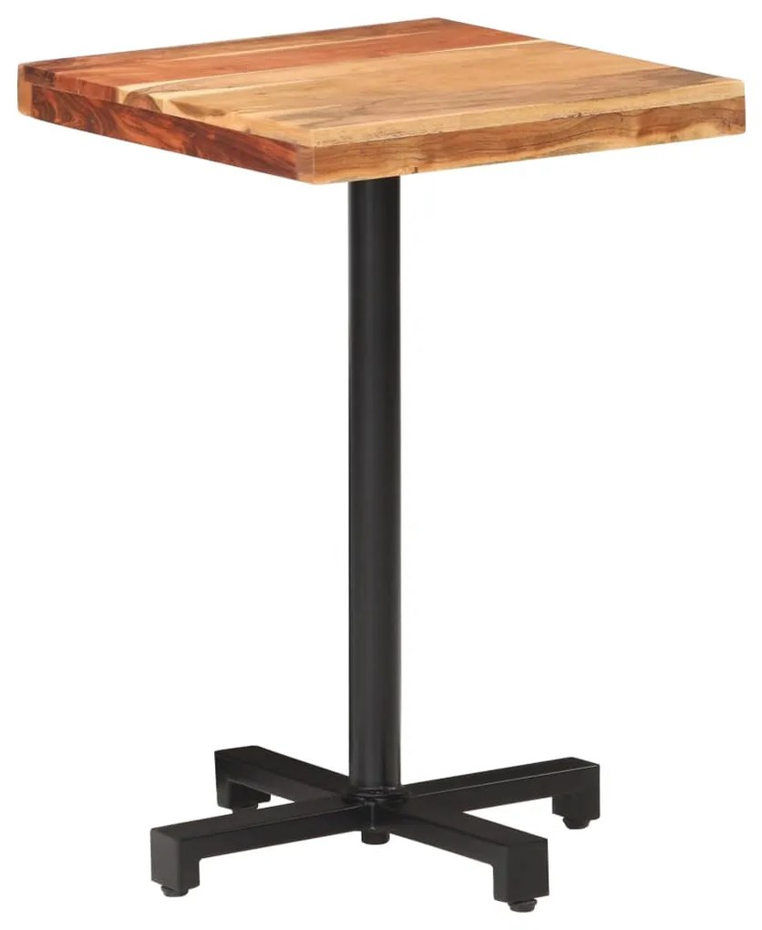 vidaXL Mesa de bistrô quadrada 50x50x75 cm madeira de acácia maciça