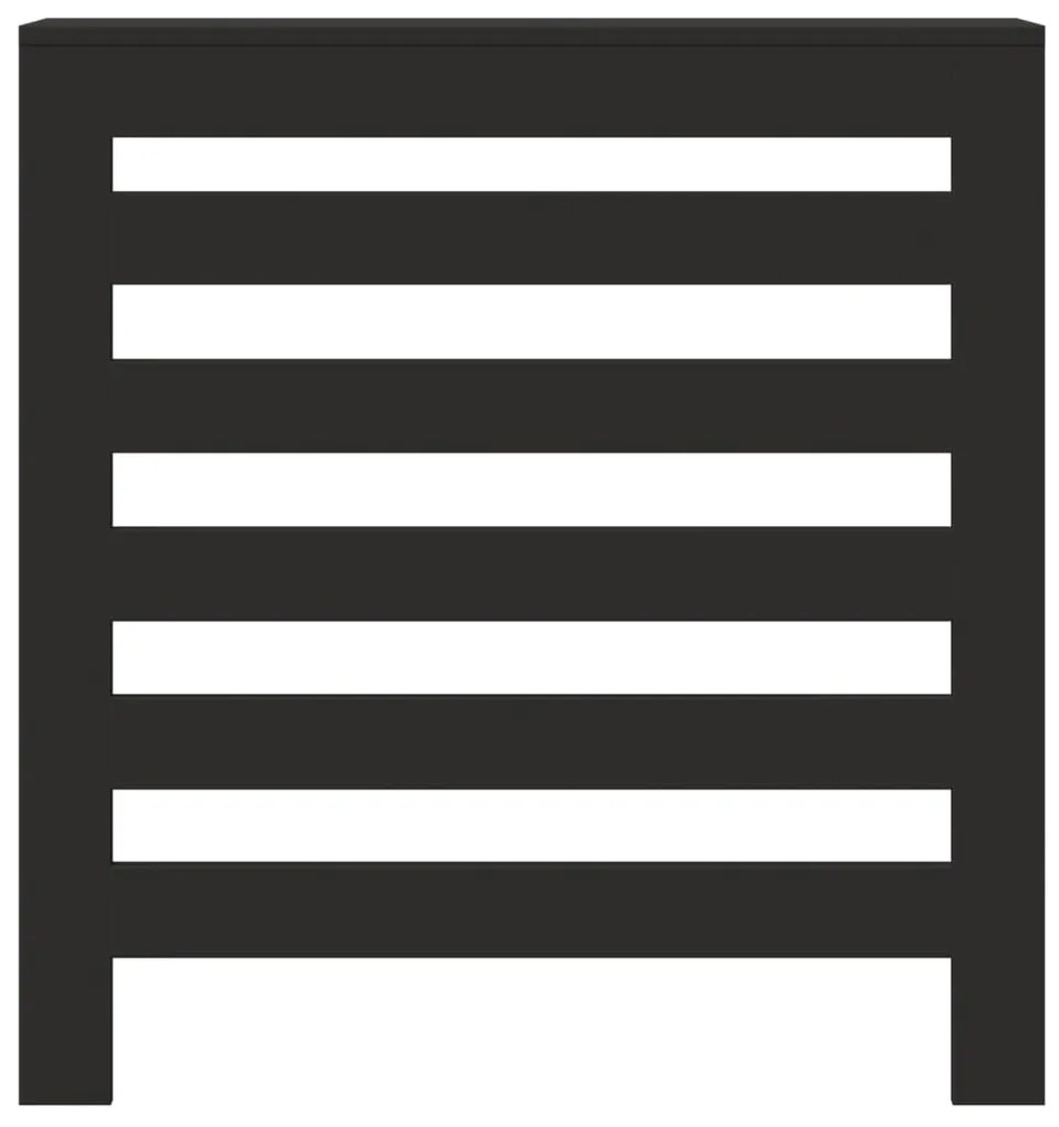 Cobertura de radiador 78x20x82 cm derivados de madeira preto