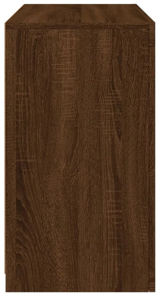 Aparador com luzes LED 60,5x37x67 cm carvalho castanho