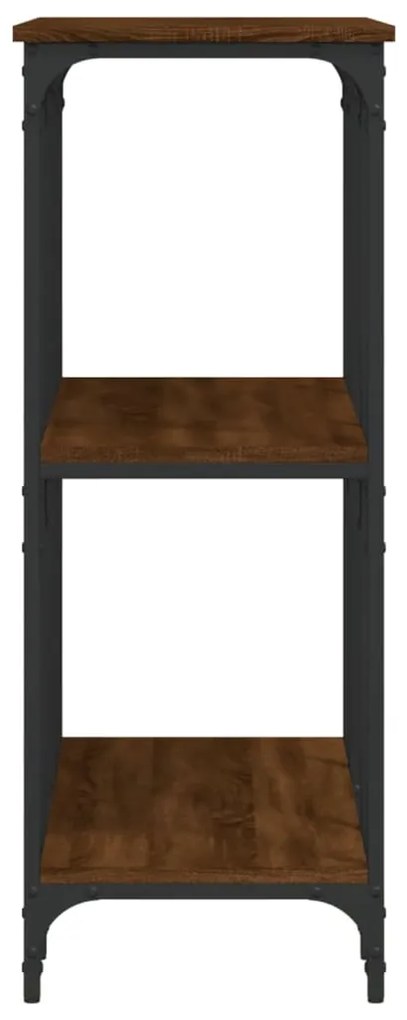 Mesa consola 102x35x90cm derivados de madeira carvalho castanho