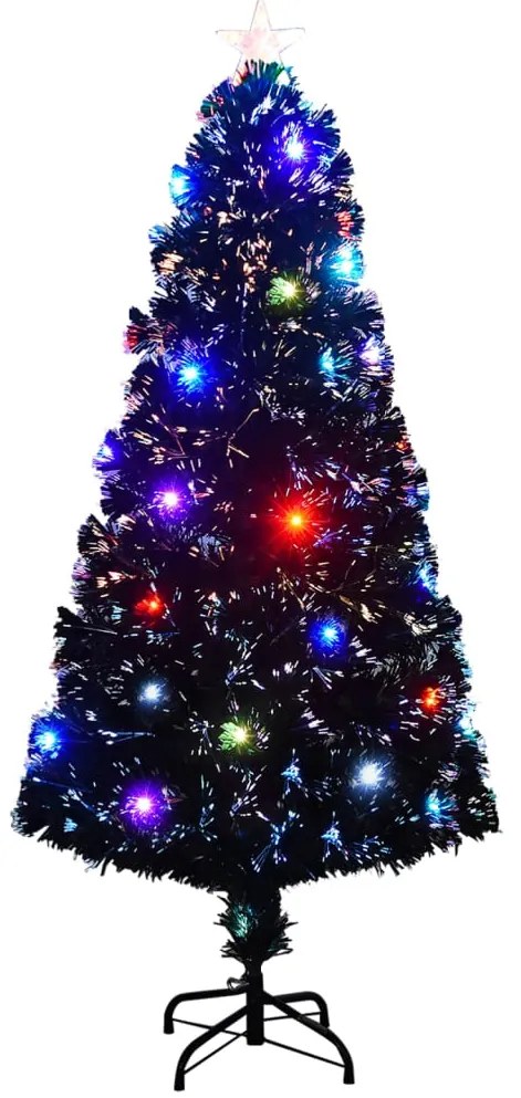 Árvore de Natal pré-iluminada c/ suporte 150 cm fibra ótica