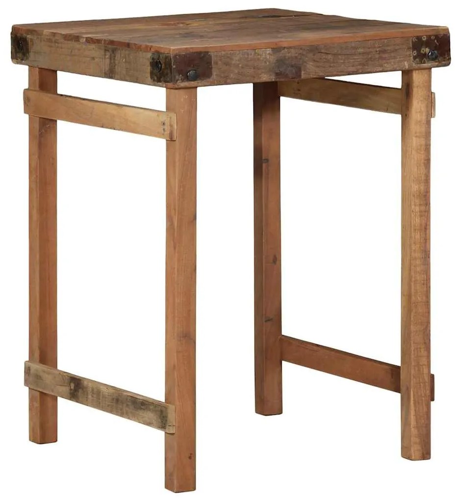 Mesa de Jantar vidaXL 55x60x76 cm em Madeira Recuperada