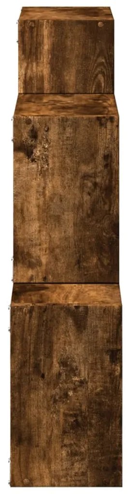 Armário de parede 78x18x71 cm derivados madeira carvalho fumado