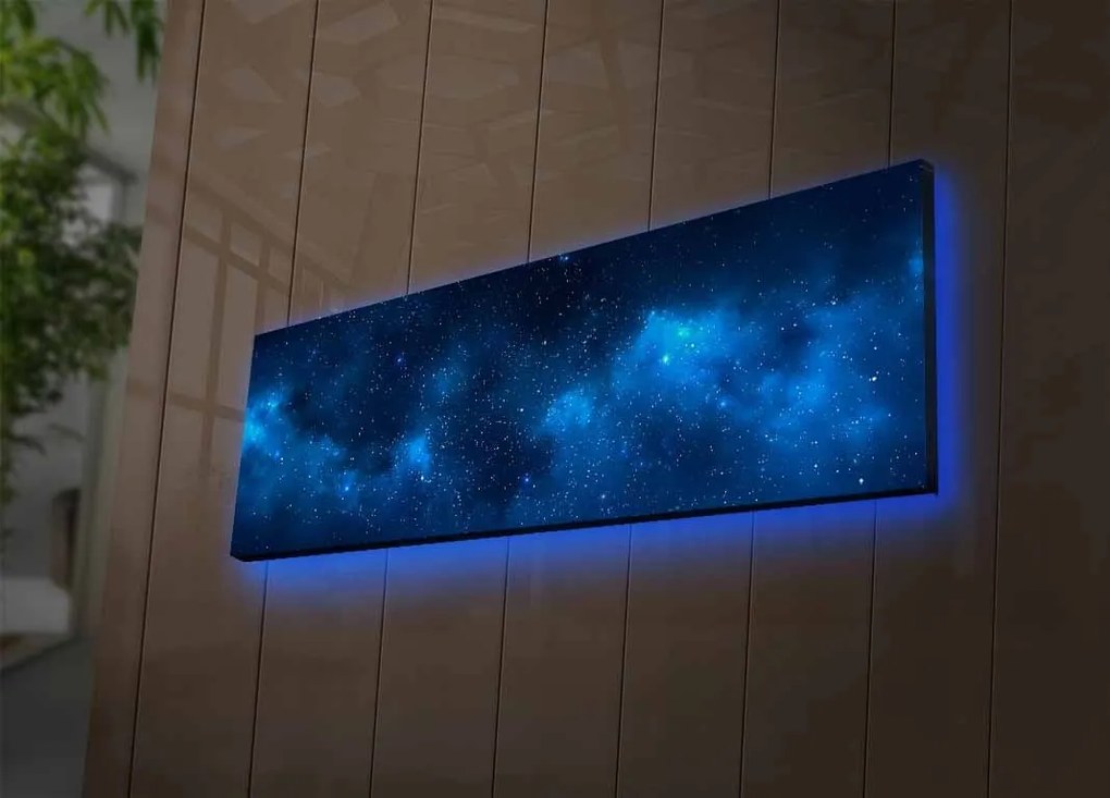 Quadro Decorativo com Luzes LED 3090NASA-017 – Multicolor – 30 x 90 cm