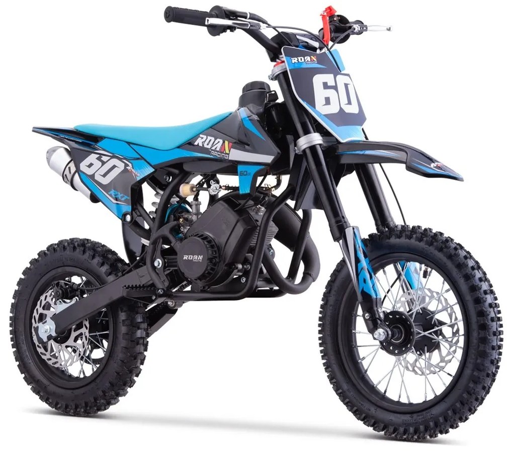 MINI MOTO PARA CRIANÇAS MINICROSS gasolina 60cc Roan RXT 12"/10" AZUL